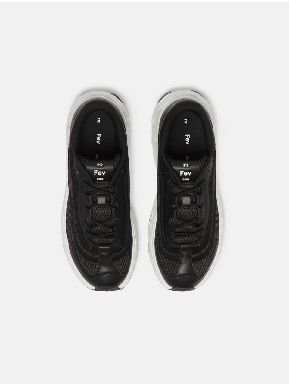 SUECOMMA BONNIE Unisex Fev Runner Sneakers [Black] (DE4DS25001BLK)