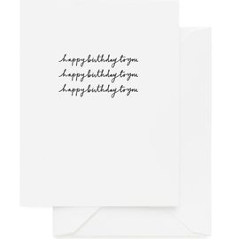 Sugar Paper Sugar Paper Happy Birthday Script Card & Envelope
