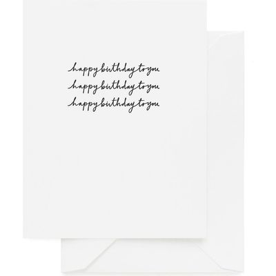 Sugar Paper Sugar Paper Happy Birthday Script Card & Envelope