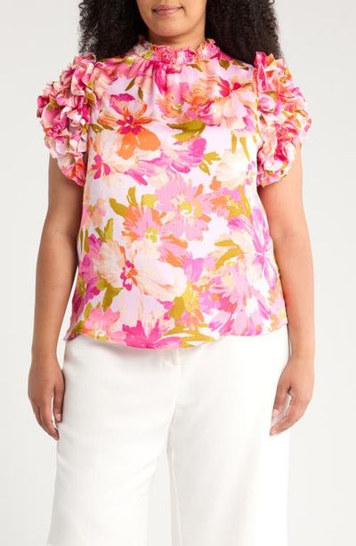 SUGARLIPS SUGARLIPS Abigal Floral Brenna Mock Neck Top