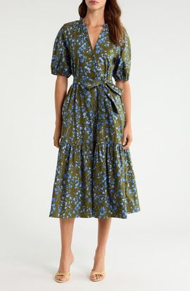 SUGARLIPS SUGARLIPS Angie Floral Cotton Shirtdress