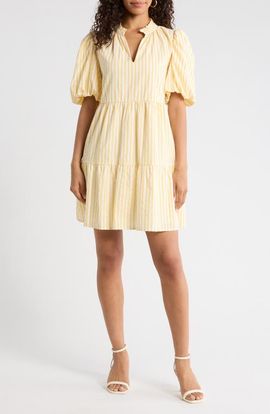 SUGARLIPS SUGARLIPS Audry Stripe Jacey Babydoll Minidress