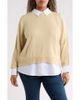 SUGARLIPS SUGARLIPS Azira Mixed Media Layered Sweater - 1