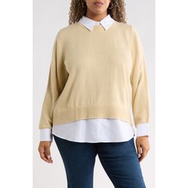 SUGARLIPS SUGARLIPS Azira Mixed Media Layered Sweater