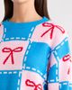 SUGARLIPS SUGARLIPS Belora Check Bow Oversize Sweater - 4