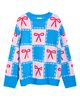 SUGARLIPS SUGARLIPS Belora Check Bow Oversize Sweater - 5
