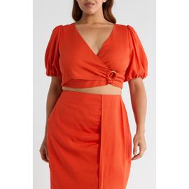 SUGARLIPS SUGARLIPS Bet On You Faux Wrap Crop Top