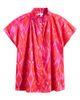 SUGARLIPS SUGARLIPS Blevin Ikat Patma Button-Up Mock Neck Top - 5