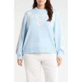 SUGARLIPS SUGARLIPS Celestial Floral Embroidered Sweater