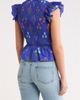 SUGARLIPS SUGARLIPS Clemen Floral Brish Smocked Flutter Sleeve Peplum Cotton Top - 2