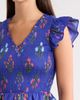 SUGARLIPS SUGARLIPS Clemen Floral Brish Smocked Flutter Sleeve Peplum Cotton Top - 4