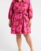 SUGARLIPS SUGARLIPS Craney Floral Print Tie Waist Long Sleeve Shirtdress - 1