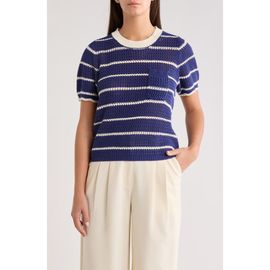 SUGARLIPS SUGARLIPS Dannah Stripe Open Knit Sweater