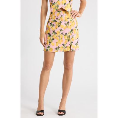 SUGARLIPS SUGARLIPS Desery Lemon Print Miniskirt