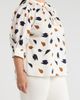 SUGARLIPS SUGARLIPS Devania Brush Irina Tie Split Neck Top - 3