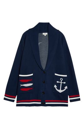 SUGARLIPS SUGARLIPS Dockside Shawl Collar Cardigan