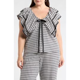 SUGARLIPS SUGARLIPS Dovery Gingham Ruffle Top