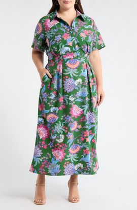 SUGARLIPS SUGARLIPS Elara Floral Marisy Collared Shirtdress