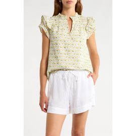 SUGARLIPS SUGARLIPS Jaimie Stripe Ramona Ruffle Cotton Top