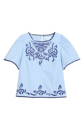 SUGARLIPS SUGARLIPS Jocie Embroidered Puff Sleeve Top