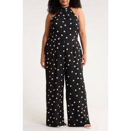 SUGARLIPS SUGARLIPS Kaline Polka Dot After Hours Halter Jumpsuit