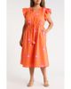 SUGARLIPS SUGARLIPS Karani Starburst Flutter Sleeve Tie Waist Midi Dress - 1