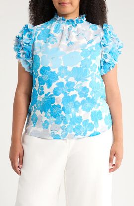 SUGARLIPS SUGARLIPS Kerela Floral Brenna Mock Neck Top