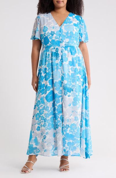 SUGARLIPS SUGARLIPS Kerela Floral Linana Button Maxi Dress