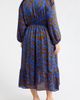 SUGARLIPS SUGARLIPS Krista Abrstract Fabiola Long Sleeve Satin Midi Dress - 2