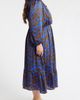 SUGARLIPS SUGARLIPS Krista Abrstract Fabiola Long Sleeve Satin Midi Dress - 3
