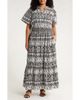 SUGARLIPS SUGARLIPS La Palma Floral Belraj Tiered Cotton Maxi Dress - 1