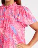SUGARLIPS SUGARLIPS Leah Abstract Print Romy Mock Neck Cotton Top - 4