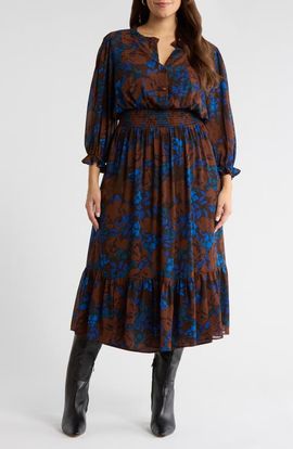 SUGARLIPS SUGARLIPS Lebanon Floral Ruffle Shirtdress