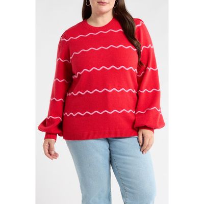 SUGARLIPS SUGARLIPS Maeverly Wavy Stripe Sweater