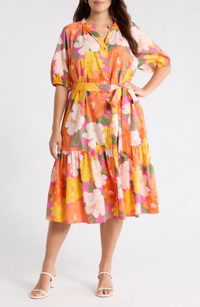 SUGARLIPS SUGARLIPS Milley Floral Wynette Tiered Midi Dress