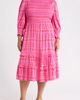 SUGARLIPS SUGARLIPS Mirany Ikat Print Long Sleeve Tiered Dress - 1