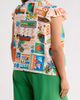 SUGARLIPS SUGARLIPS Palm Ruffle Split Neck Blouse - 2