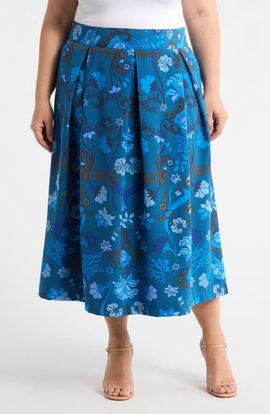 SUGARLIPS SUGARLIPS Palmate Pleated Midi Skirt