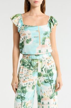 SUGARLIPS SUGARLIPS Piti Town Tazzy Flutter Sleeve Top