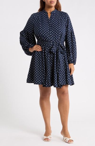 SUGARLIPS SUGARLIPS Polka Dot Button Down Minidress