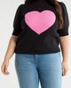 SUGARLIPS SUGARLIPS Russel Heart Puff Sleeve Sweater - 1