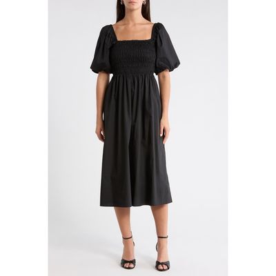 SUGARLIPS SUGARLIPS Sonia Bubble Sleeve Smocked Midi Dress