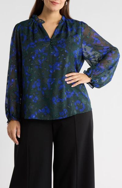SUGARLIPS SUGARLIPS Sweetwater Floral Print Organza Top