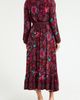SUGARLIPS SUGARLIPS Tory Paisley Mindie Long Sleeve Faux Wrap Midi Dress - 2