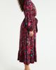 SUGARLIPS SUGARLIPS Tory Paisley Mindie Long Sleeve Faux Wrap Midi Dress - 3