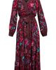 SUGARLIPS SUGARLIPS Tory Paisley Mindie Long Sleeve Faux Wrap Midi Dress - 5
