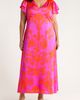 SUGARLIPS SUGARLIPS Vallie Floral Flutter Sleeve Satin Maxi Dress - 1