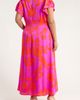 SUGARLIPS SUGARLIPS Vallie Floral Flutter Sleeve Satin Maxi Dress - 2