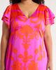 SUGARLIPS SUGARLIPS Vallie Floral Flutter Sleeve Satin Maxi Dress - 4