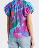 SUGARLIPS SUGARLIPS Vemmy Abstract Puff Sleeve Cotton Top - 2